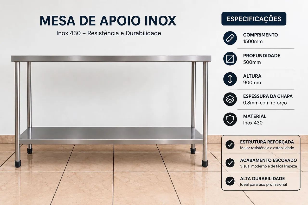 Mesa de inox