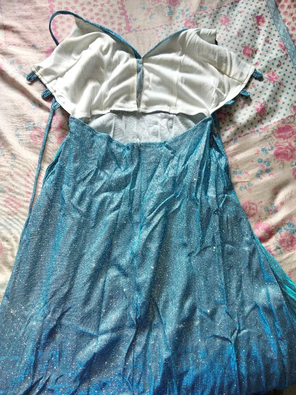 Vestido azul com glitter  - Foto 2