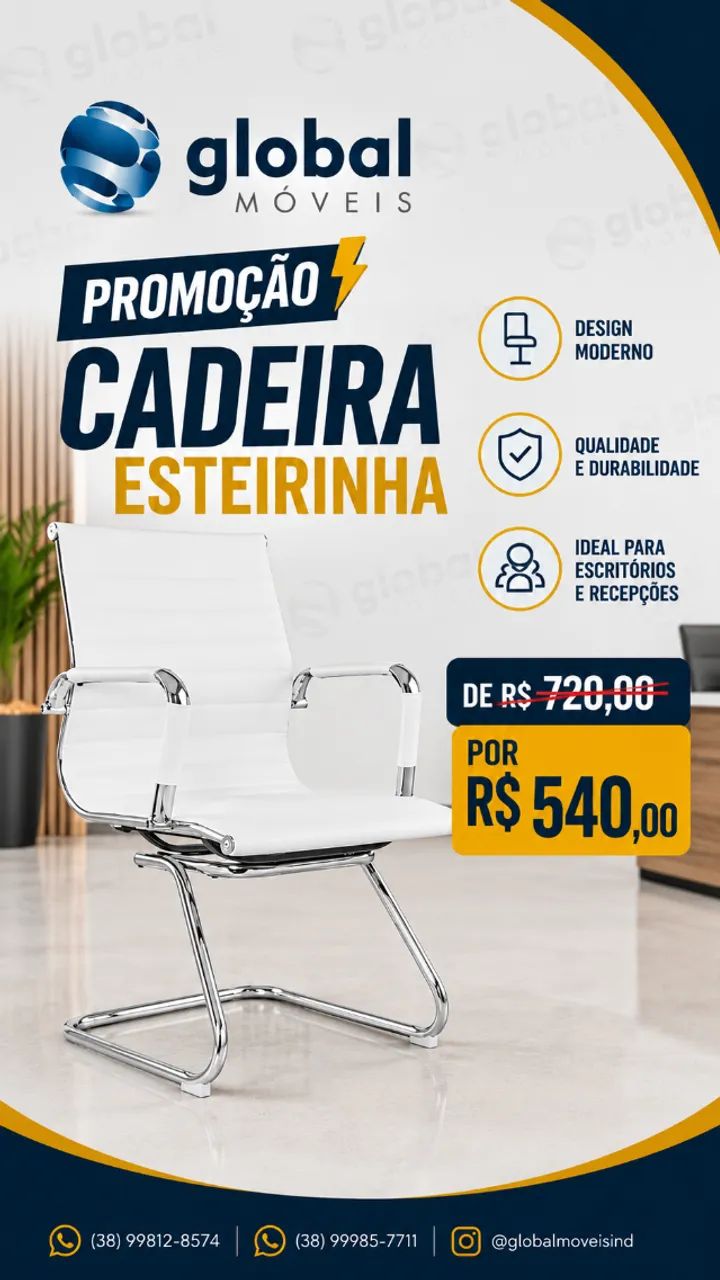 Cadeira esteirinha branca