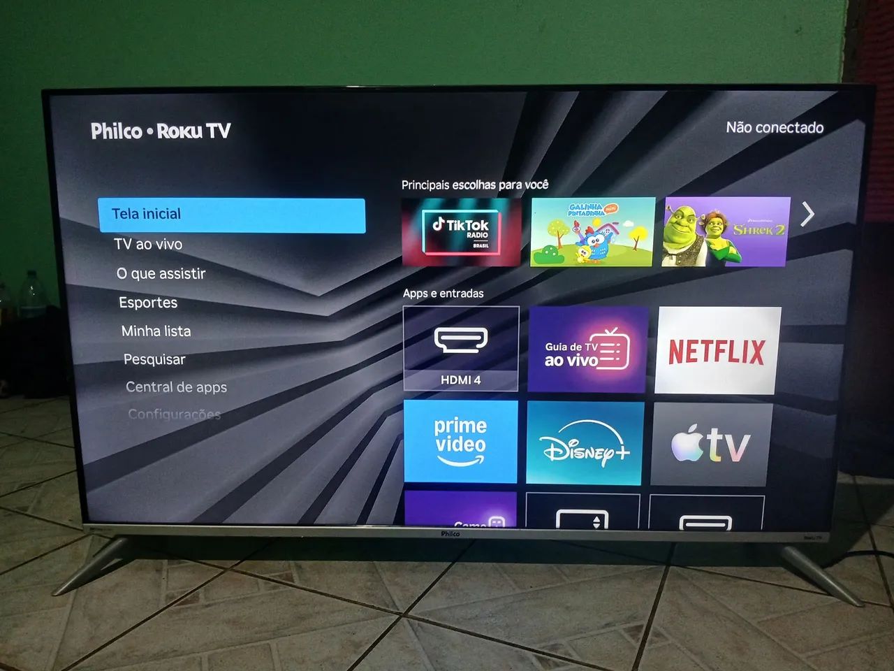 Roku tv philco 50 polegadas novinha no precinho pra vender logo - Foto 2