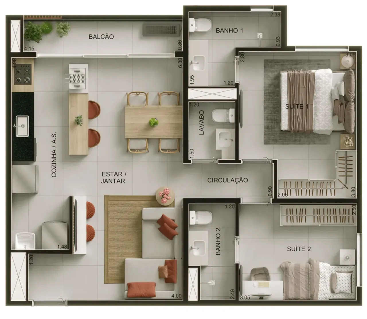 PLANTA 43m²