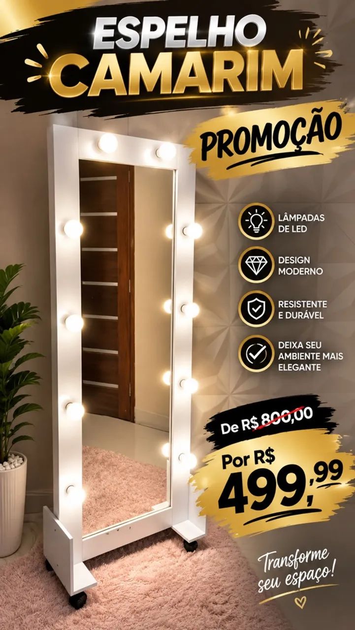 Penteadeira em lâmpadas premium MdF - Foto 5