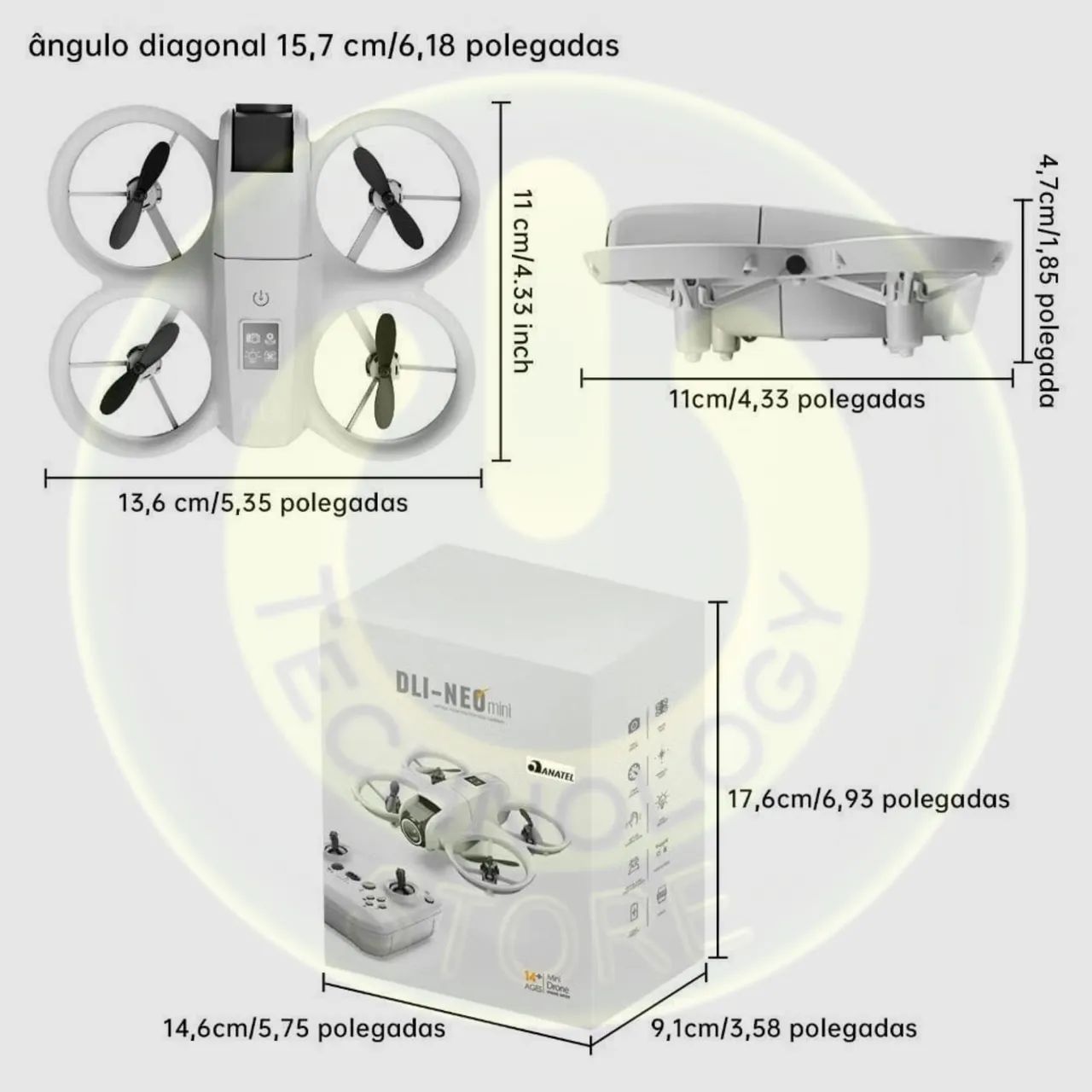 Mini Drones DLI NEO (SEM GPS) + 2 BATERIAS {A PRONTA ENTREGA EM SANTARÉM} - Foto 5