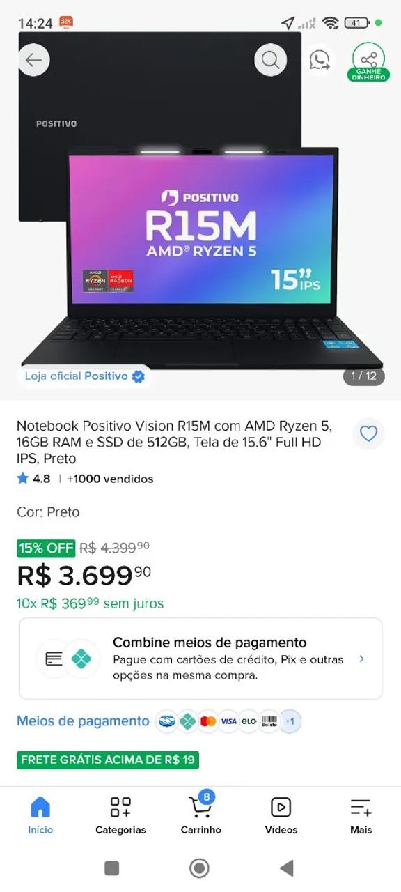 Notebook Positivo Novo - Foto 2