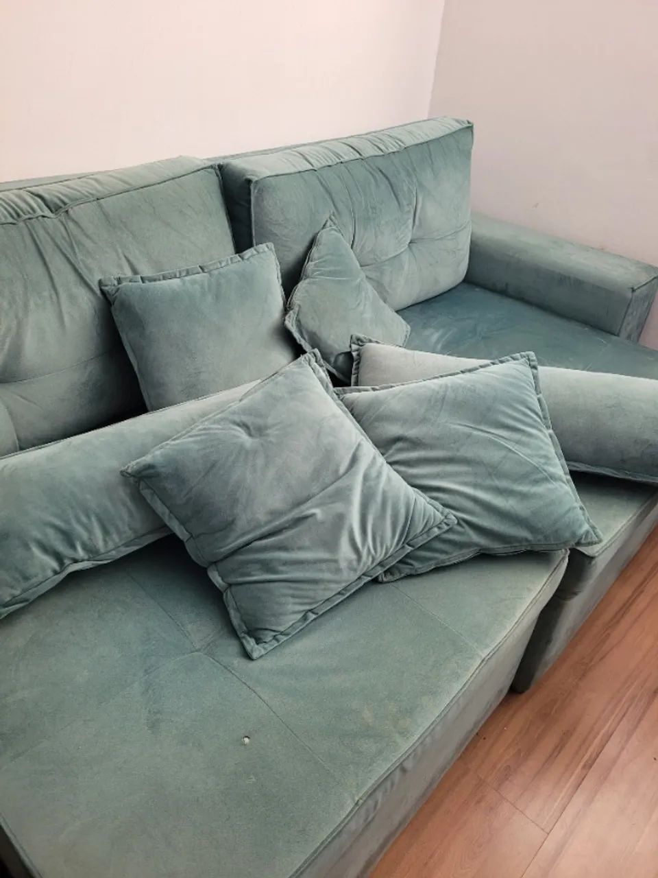 Sofá Verde Retrátil 2,20m 