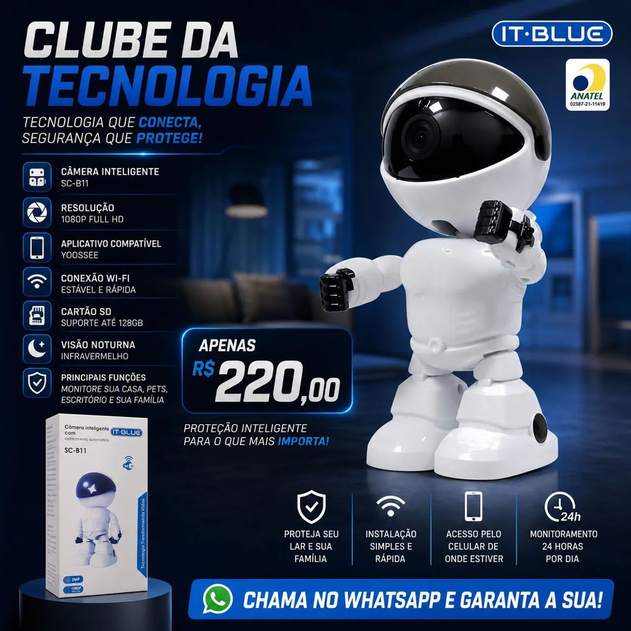 Câmera de segurança (robô )