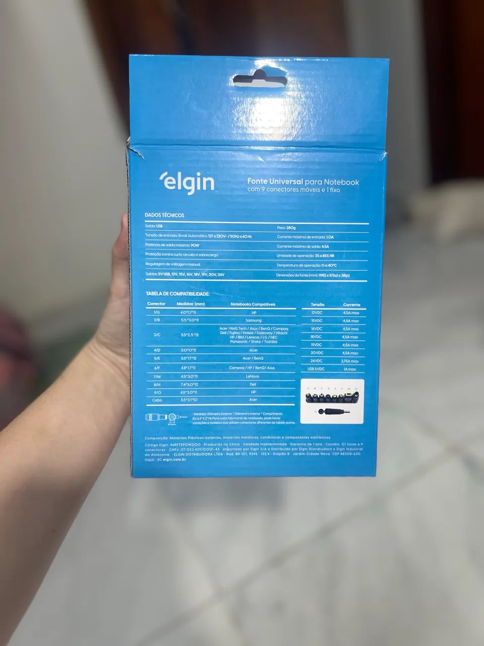 Régua com 8 Conectores / Ponteiras para Fonte Universal Elgin (Notebook) - Foto 3