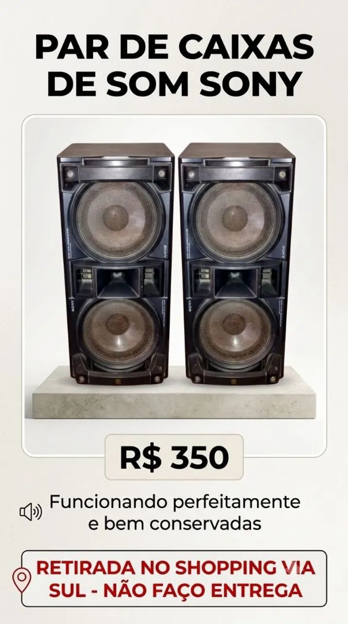 Par de caixas Sony 