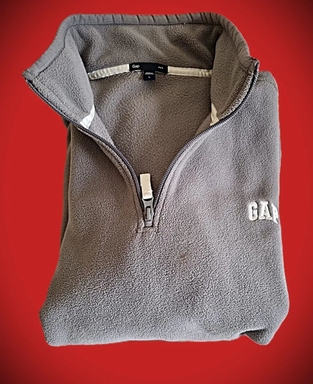 Blusa Moletom Fleece GAP Cinza - Foto 2