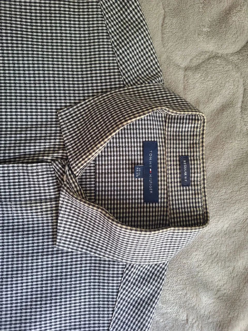 camisa social tommy hilfiger xadrez gg - Foto 3