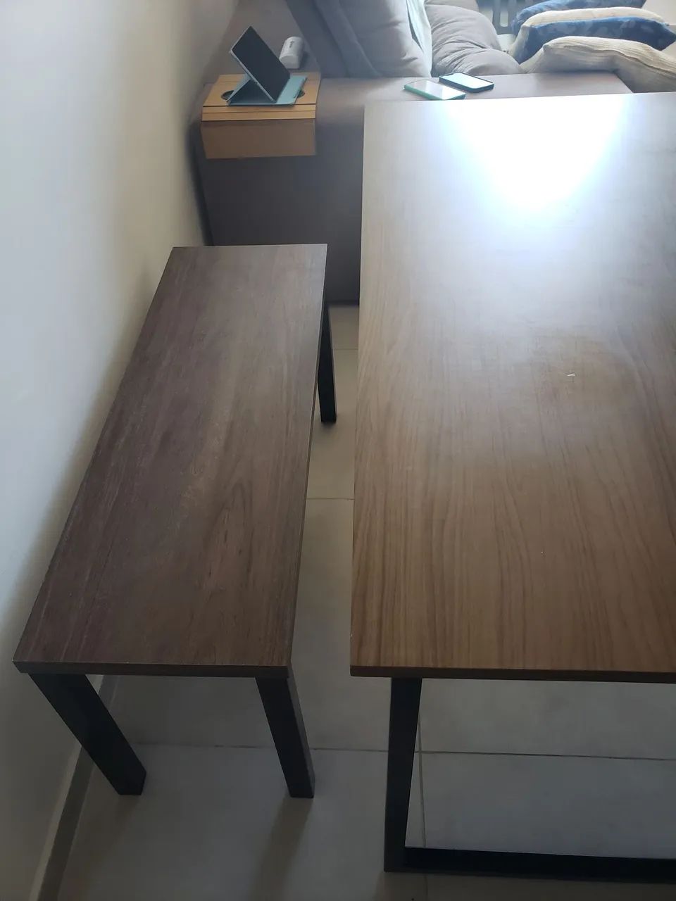 Conjunto mesa e banco industriais - Foto 2