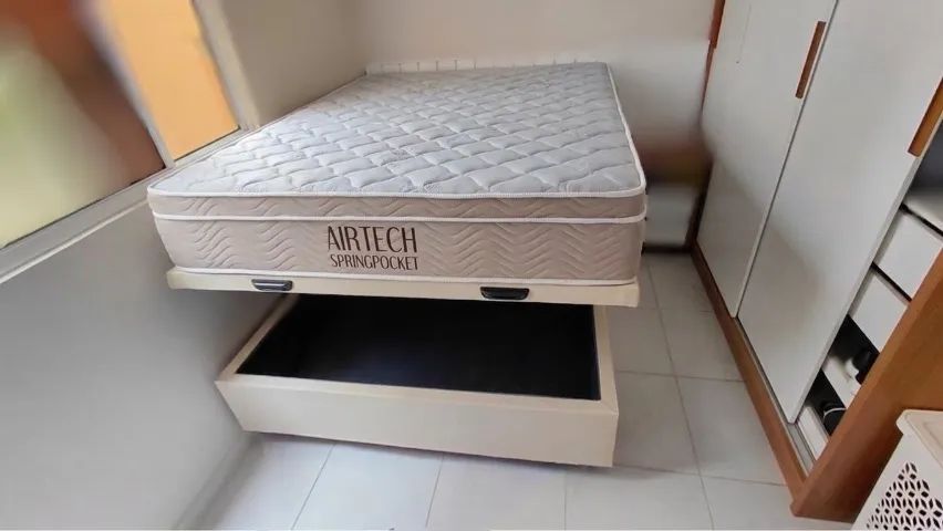 Cama Baú com Colchão Ortobom