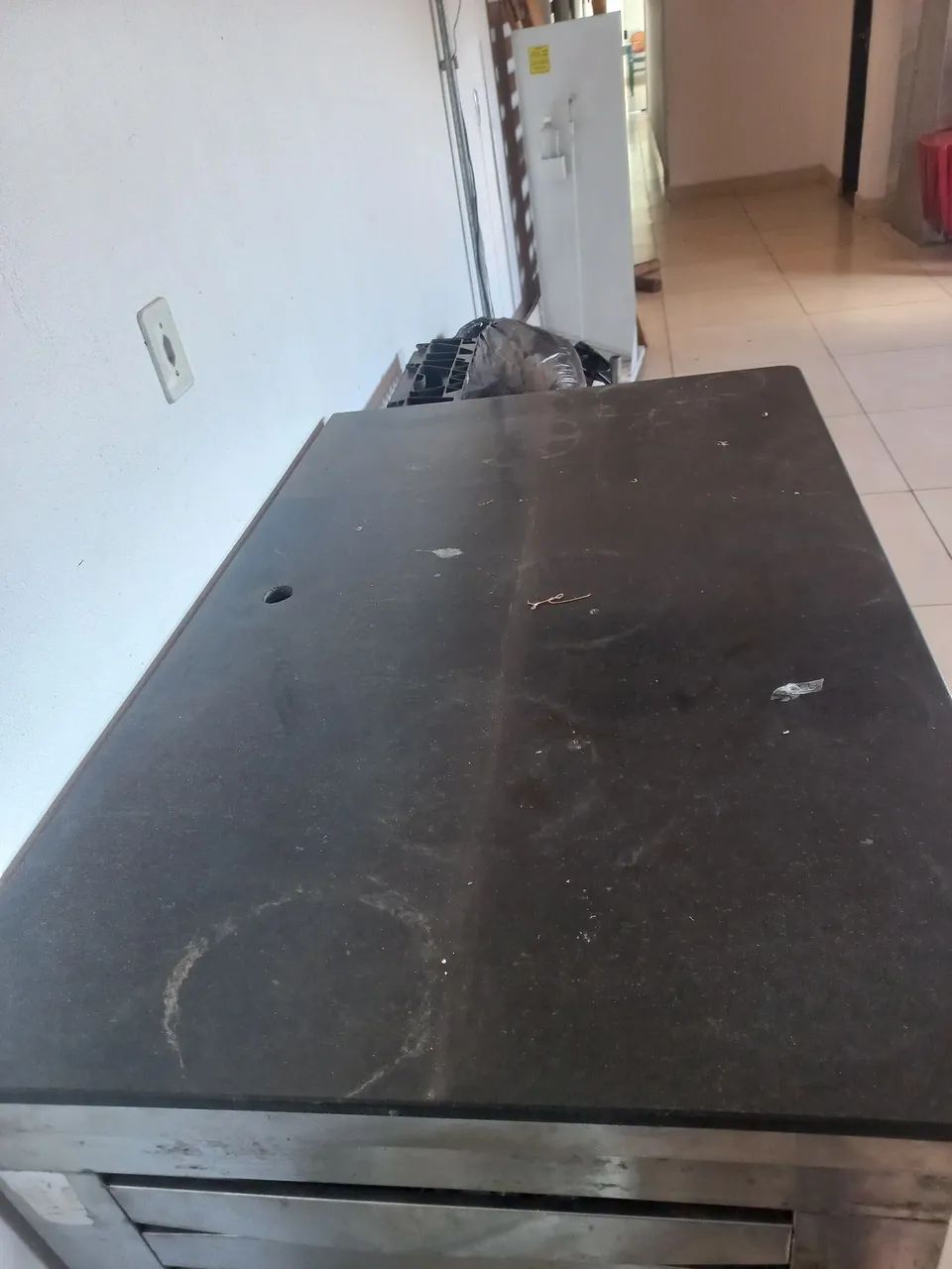 Bancada inox com pedra e geladeira  - Foto 3