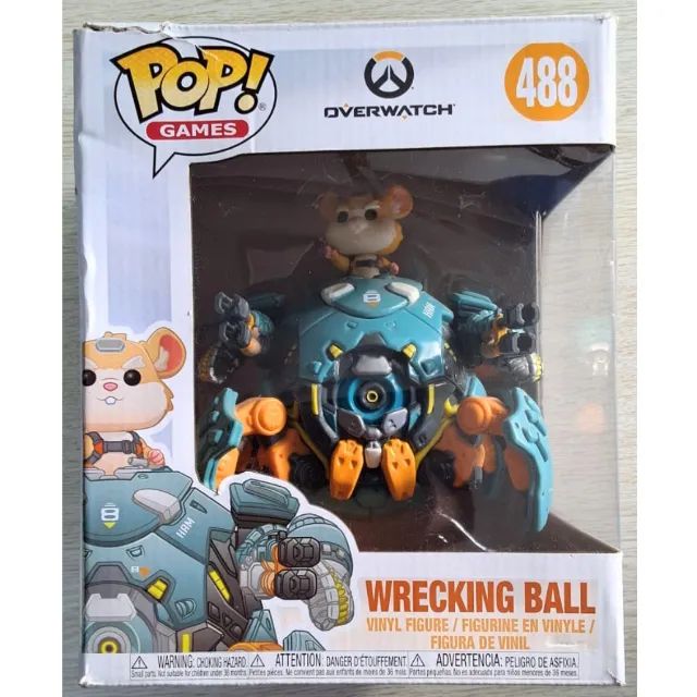 Funko Pop Wrecking Ball #488 Overwatch Super Sized 15 cm