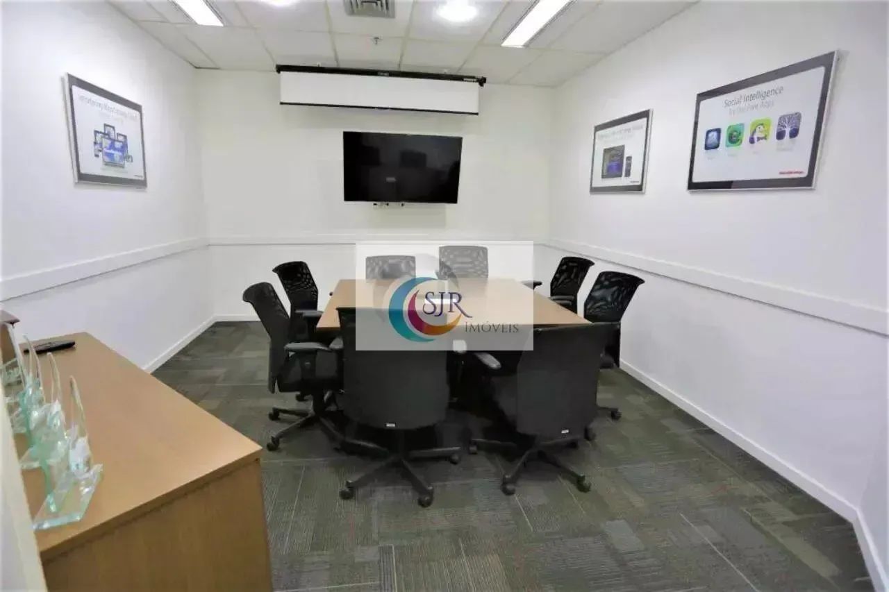 Andar comercial com 413 m² de área útil, MOBILIADO, recepção, piso elevado parte em carpet - Foto 5