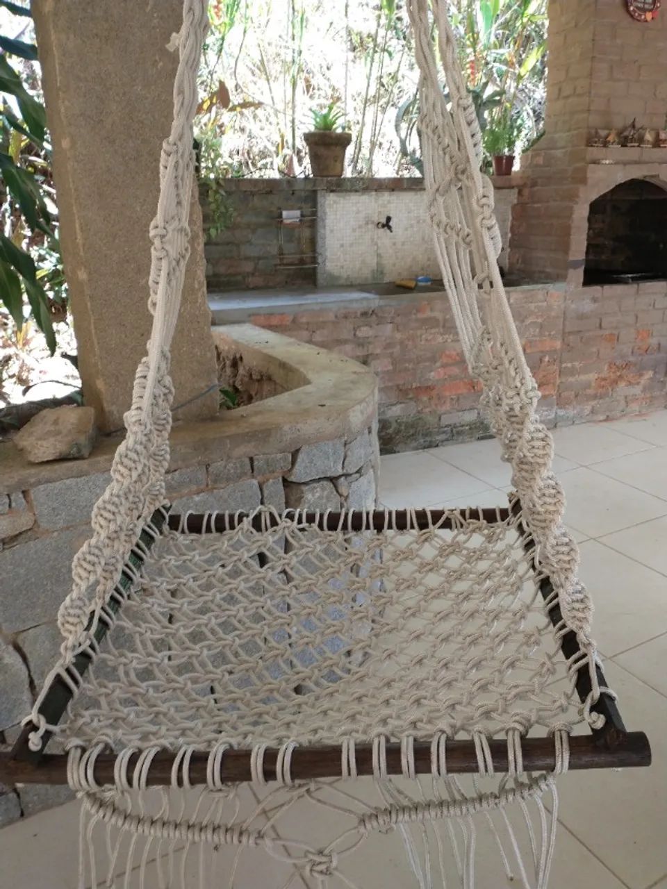Cadeira balanço em macramé  - Foto 3