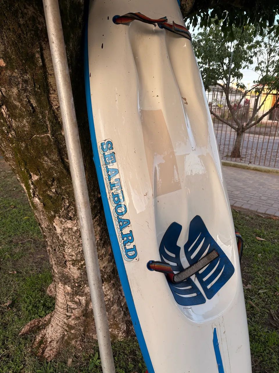 Caiaque de fibra com remo - Foto 4