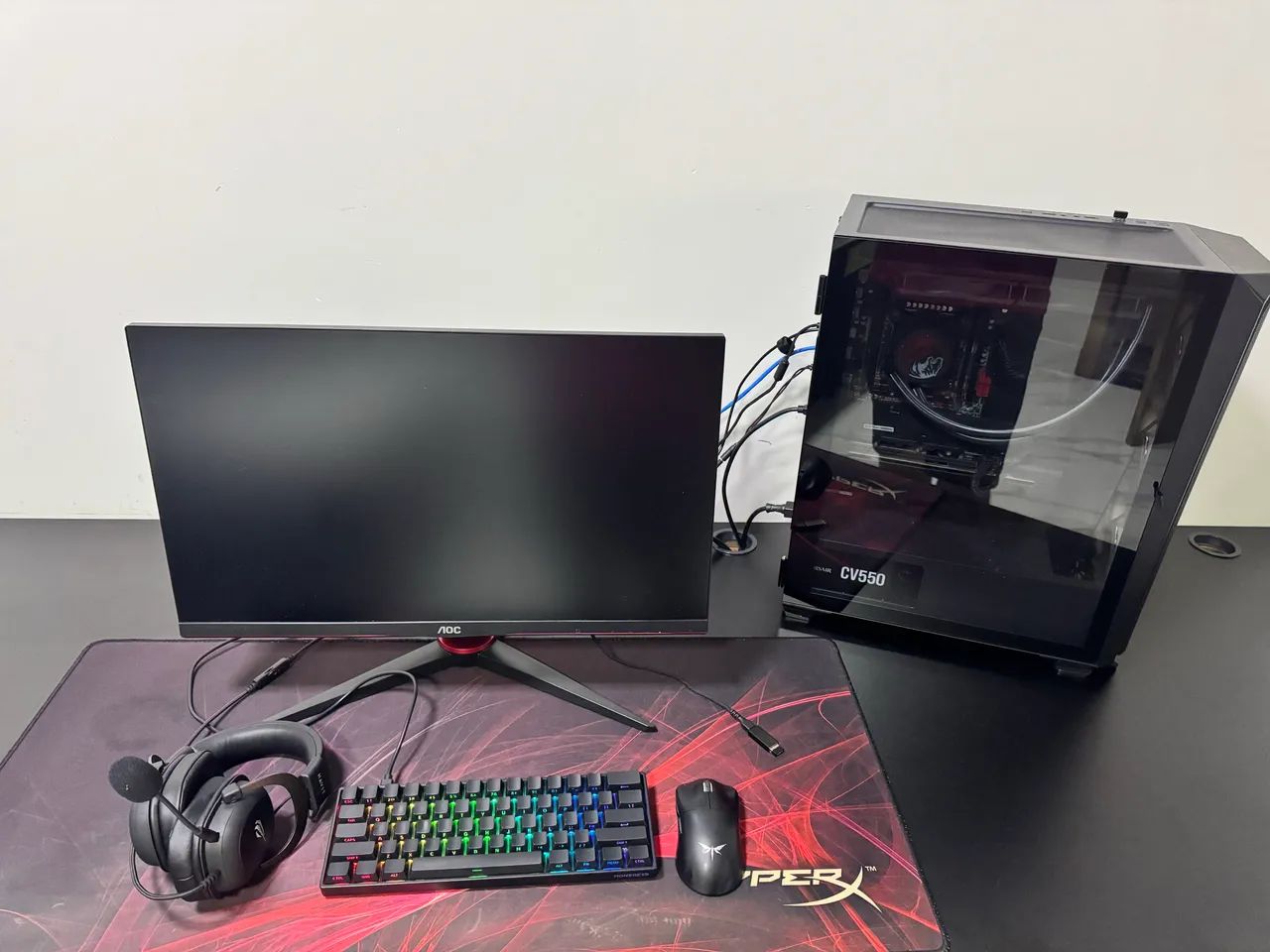 Pc gamer completo com monitor e periféricos 