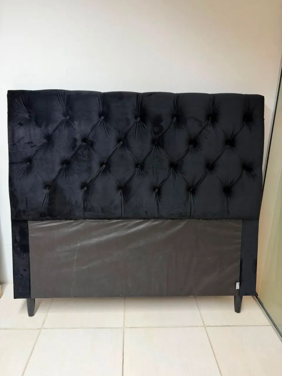 Cabeceira de Cama casal 140cm tecido Suede veludo - Foto 2
