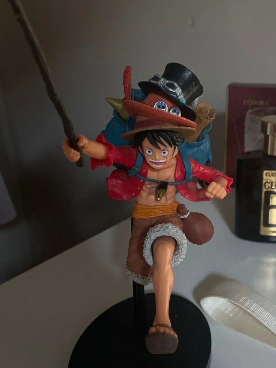 Boneco Action Figure - Luffy: Chapéu de Luffy, Ace e Sabo