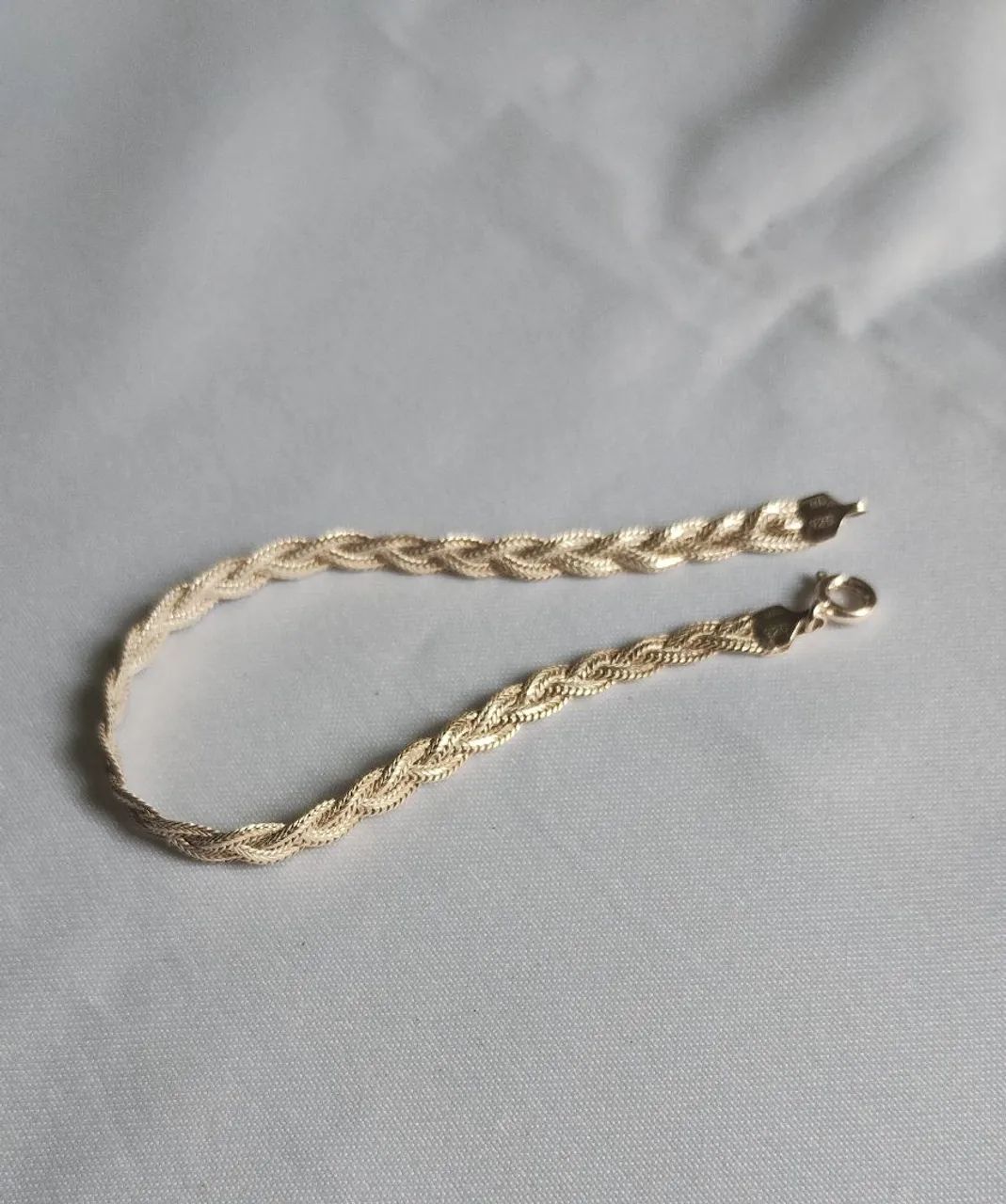 Pulseira de Prata 925 modelo Espinha de Peixe 19 cm