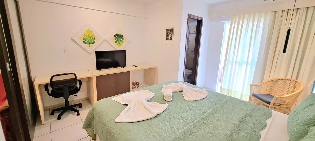 Lindo Flat Moderno e Mobiliado com Vista para o Mar - Ponta Negra - Foto 3