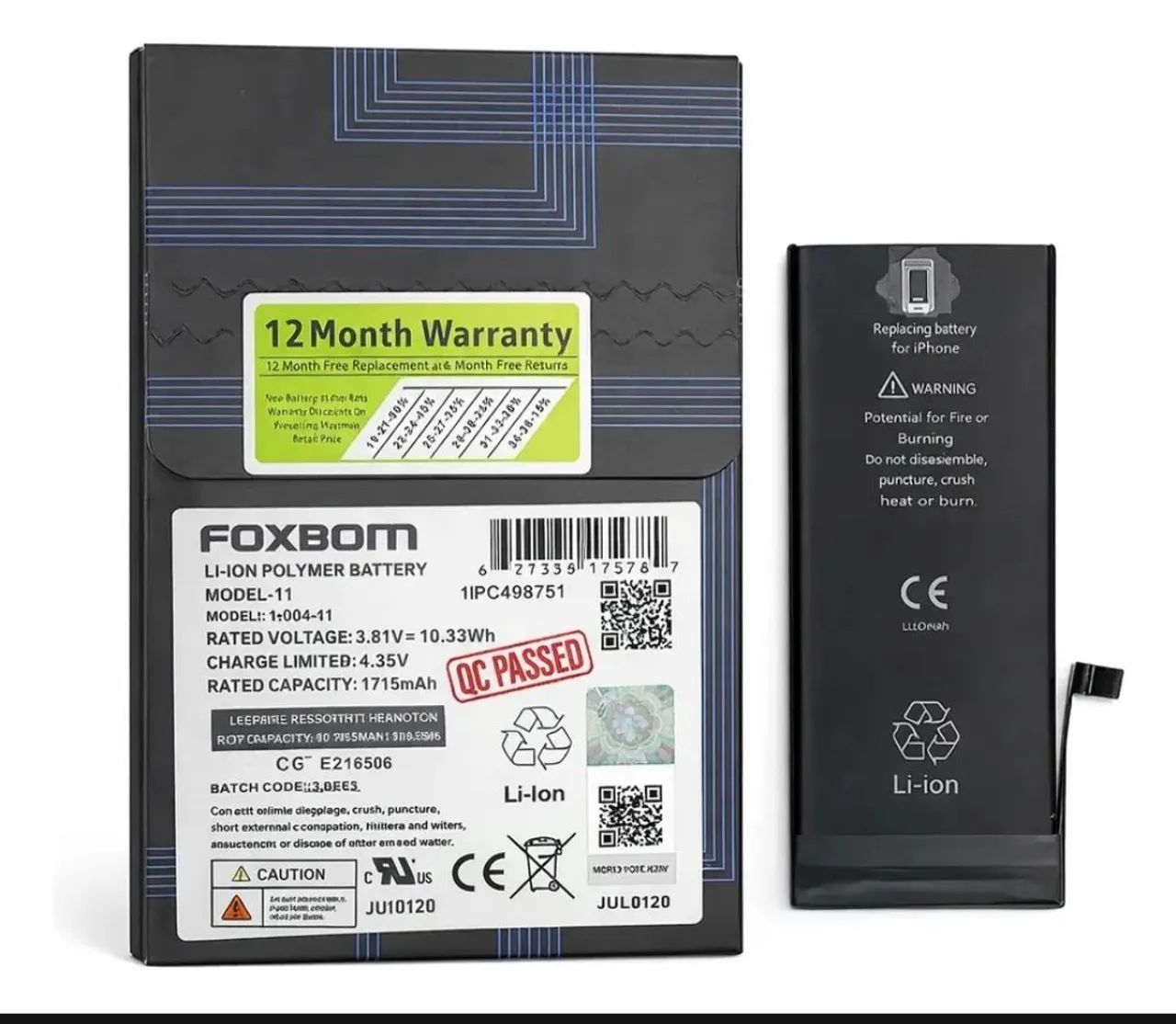 Bateria Iphone 11 FoxBom 3110mAh