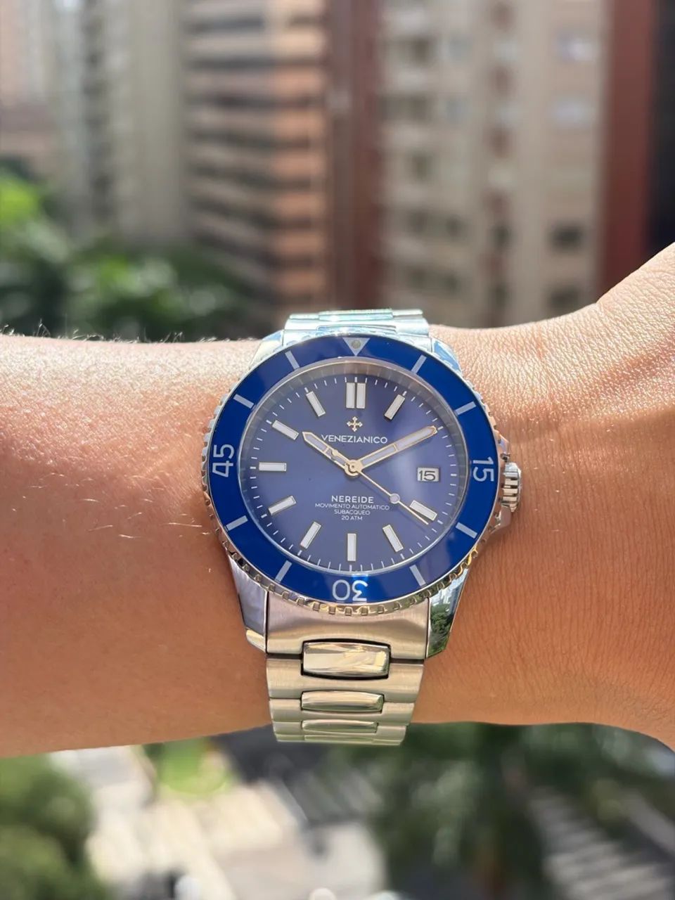 Relógio Venezianico Nereide automático azul - Foto 2