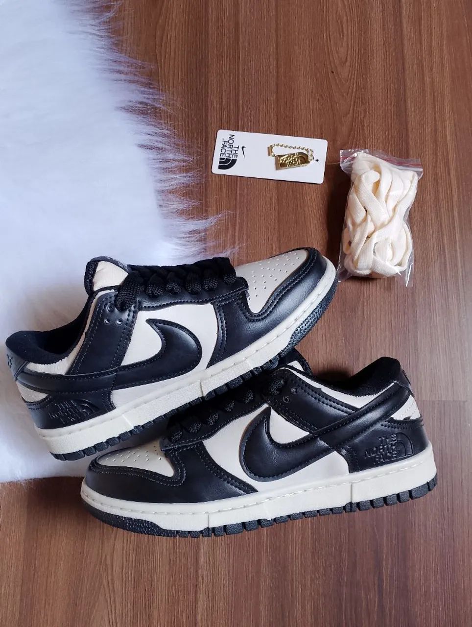 Tênis Nike Dunk Branco preto n°39 - Foto 2