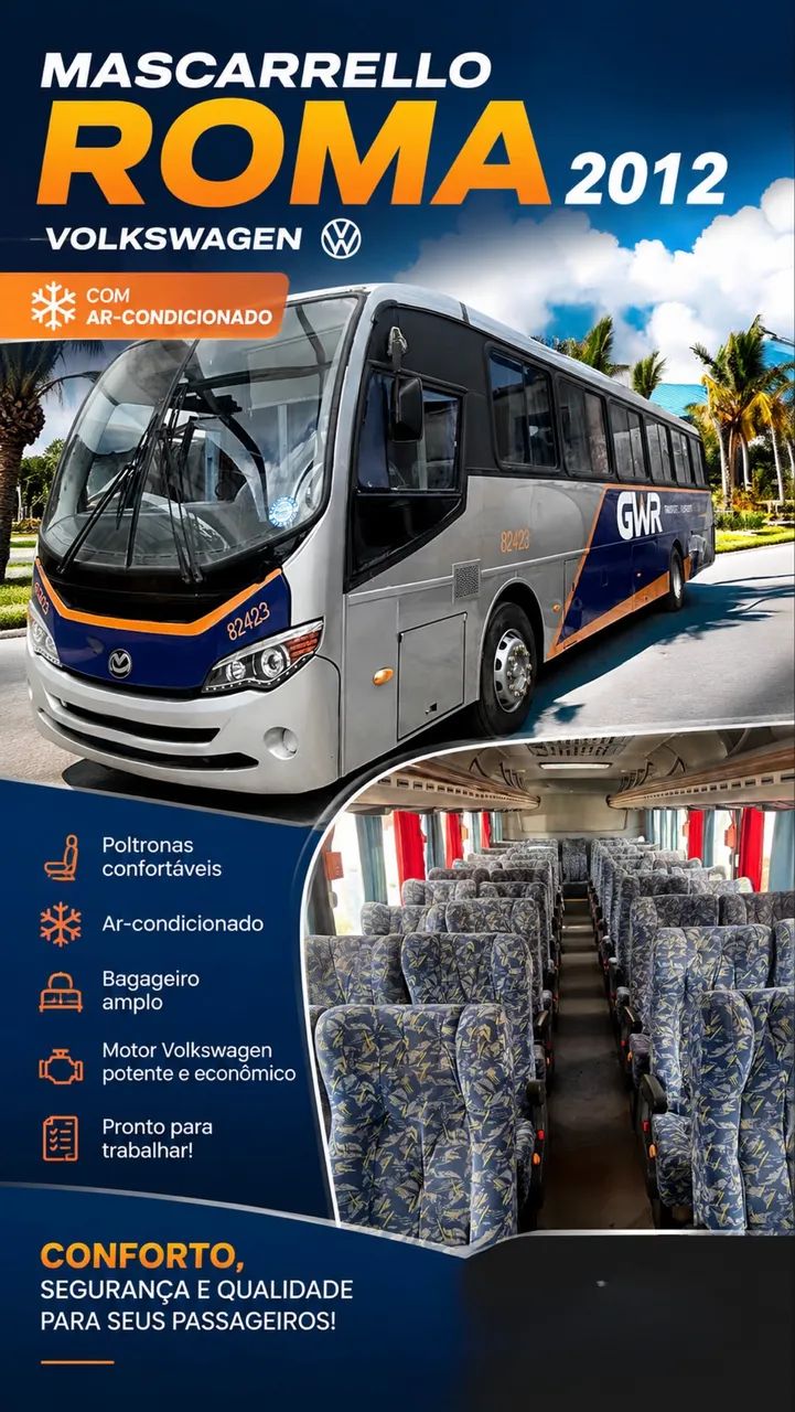 Ônibus rodoviário com ar condicionado 