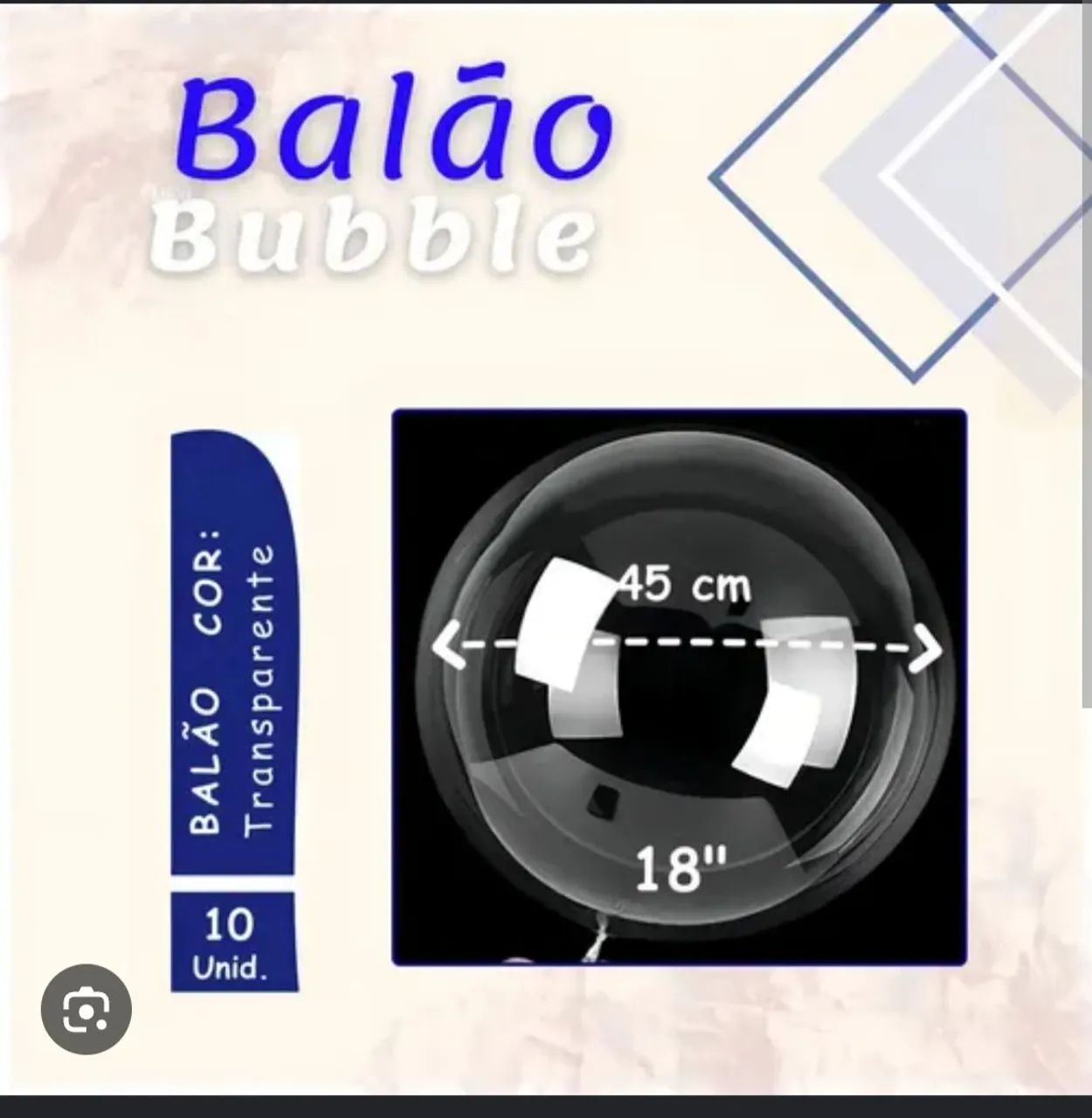 ? Balão Bubble Transparente 18" (45cm) ? Kit ou Unidade Avulsa - Foto 2