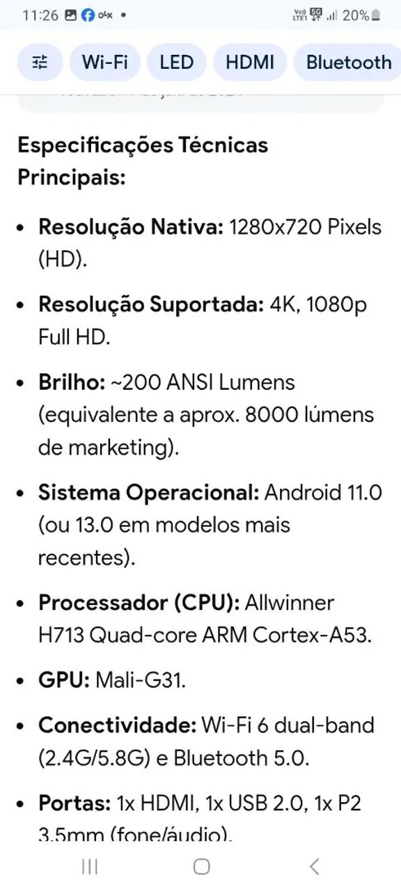 Projetor Hy300 novo. - Foto 2