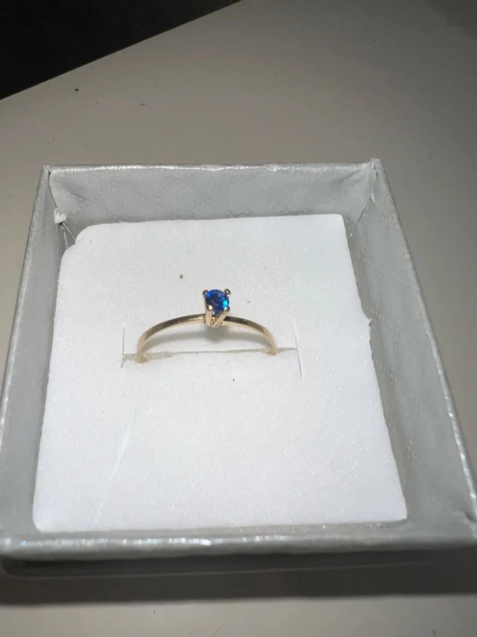 anel solitario em ouro 18k