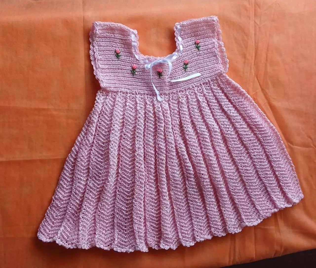 Vestido em Crochê até 4 Anos 