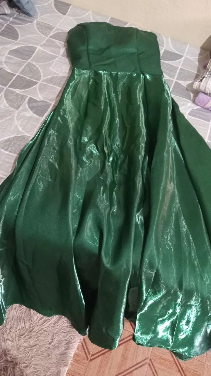 Vestido para formatura verde esmeralda - Foto 2