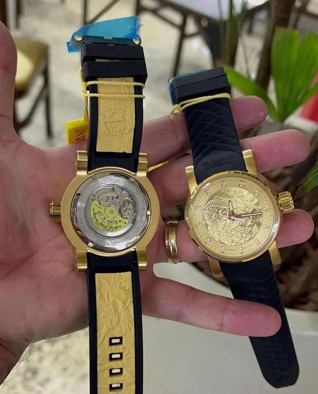 Relógio Estilo Yakuza Automático - Fundo de Vidro e Caixa em Aço Inoxidável - Foto 3