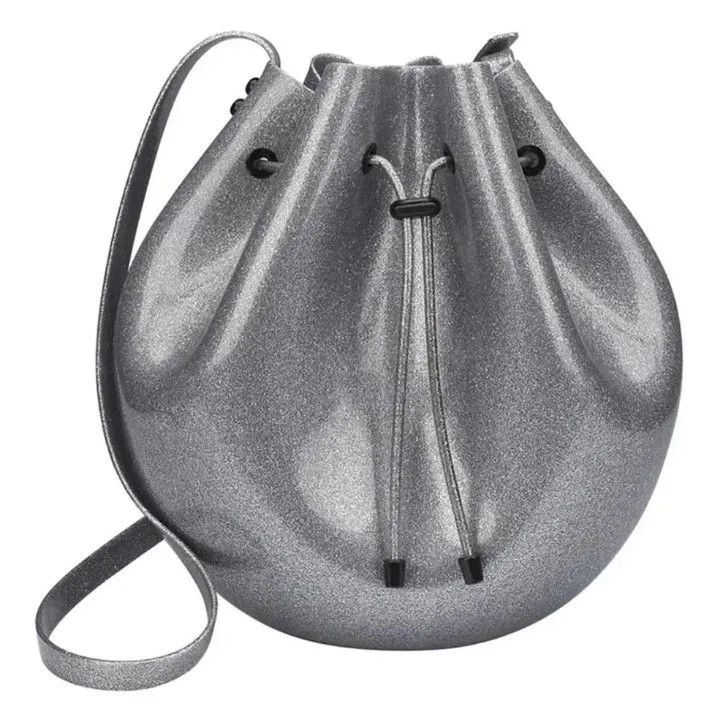 Melissa: Bolsa Sac Bag prata glitter - Nova, nunca usada