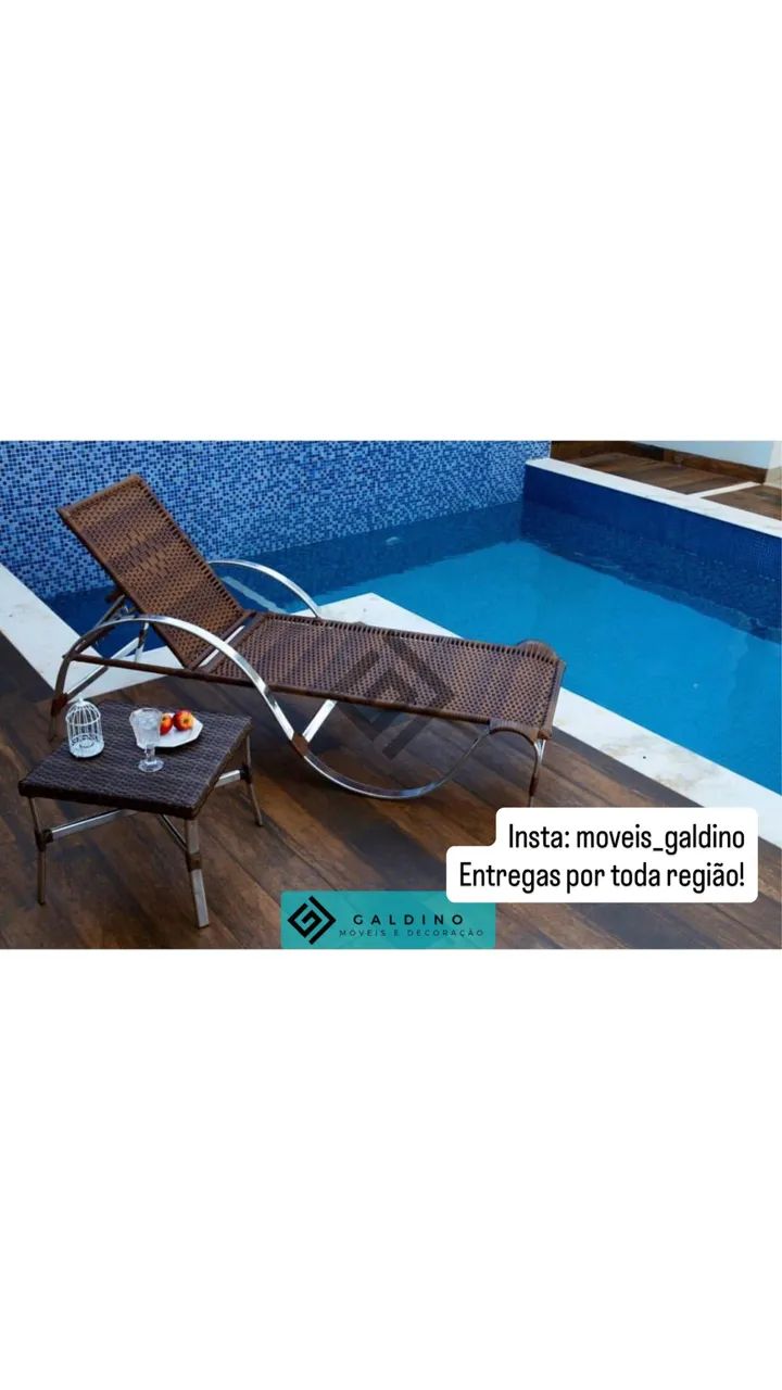Espreguiçadeira/ cadeira de piscina  - Foto 5