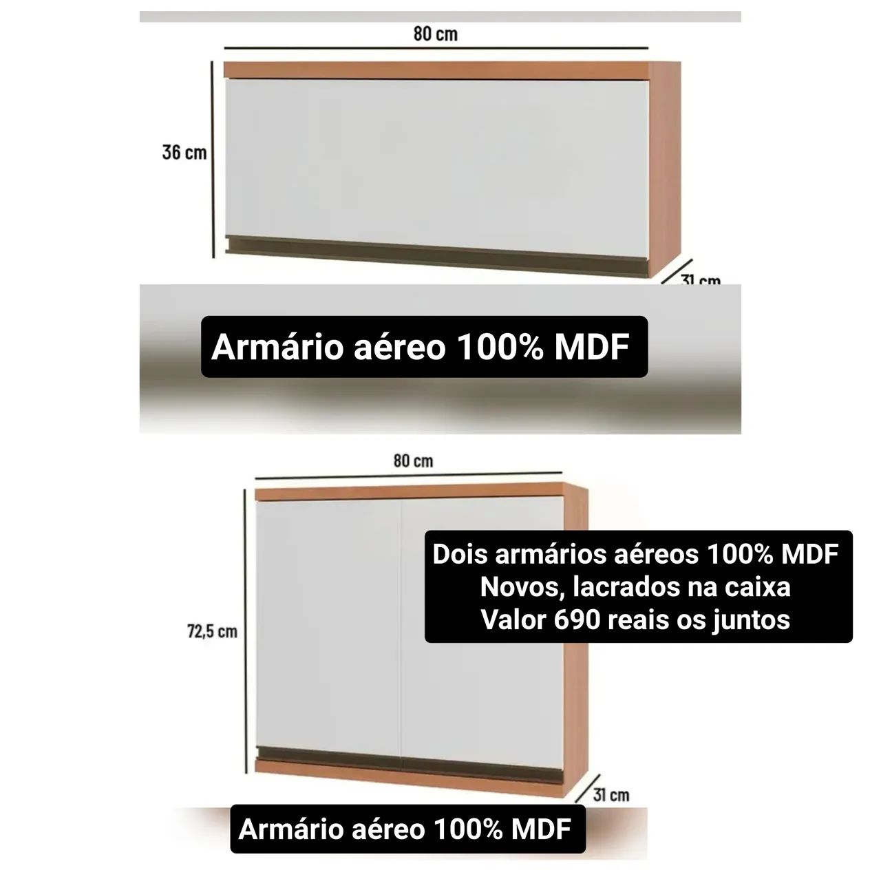 Armários aéreos 100% MDF  - Foto 5