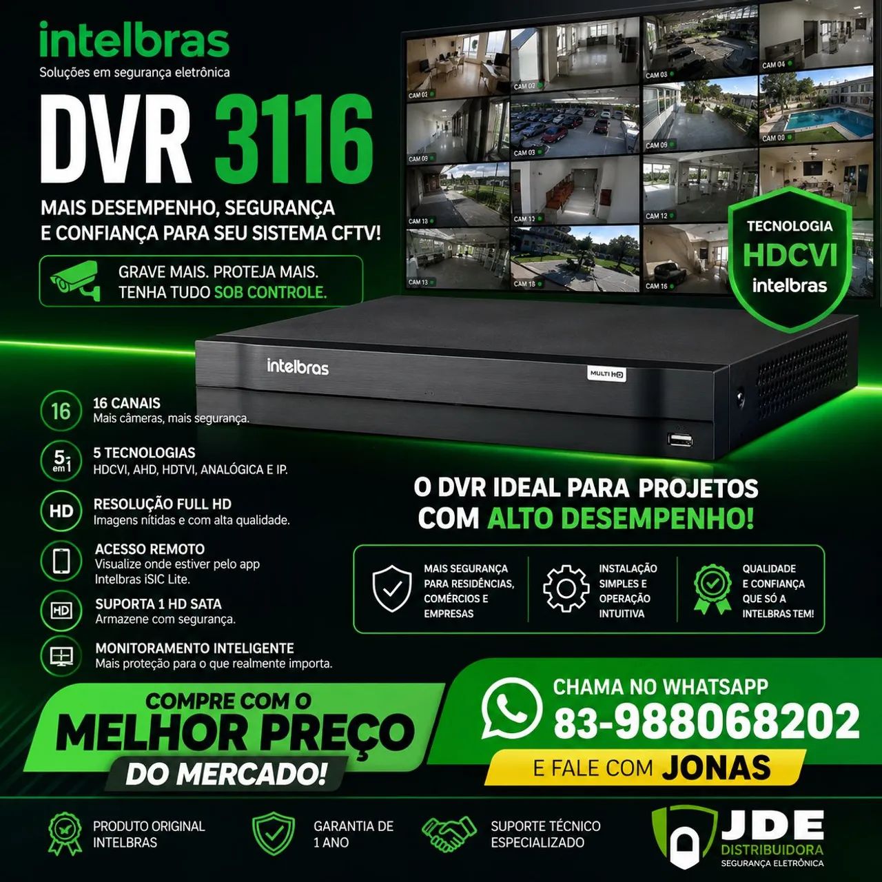 DVR 3116 DA INTELBRAS 