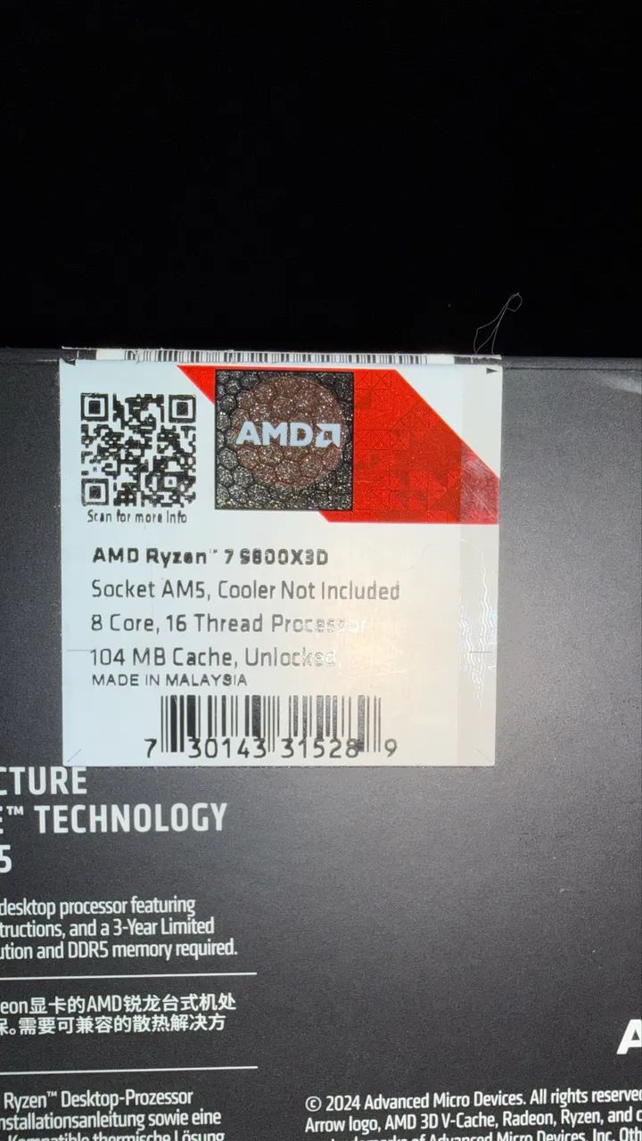 Processador Ryzen 7 9800X3D - Foto 2