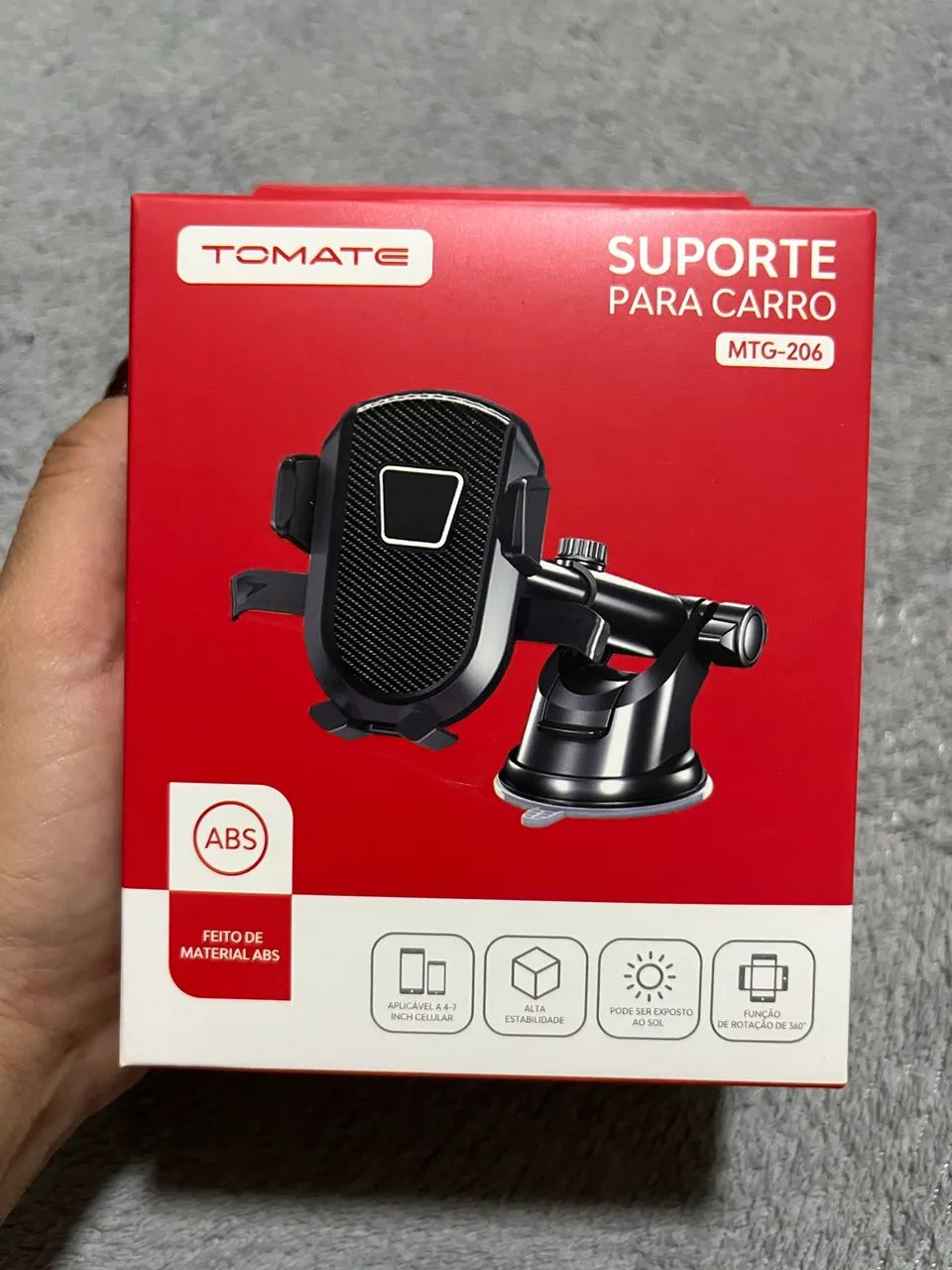 Suporte De Celular Para Carro Com Rotação Total com Ventosa 