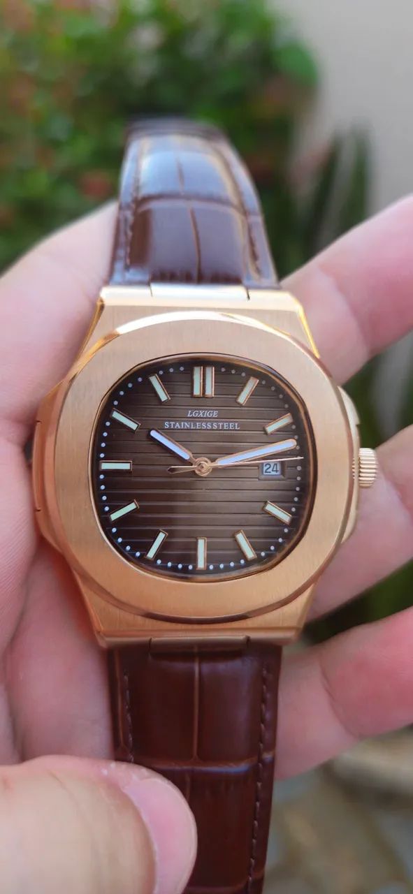 Relógio ligxe homenagem patek nautilus quartz - Foto 2