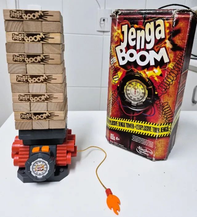 Jenga Boom Hasbro - Completo! Desmonte a Torre antes da Explosão! - Foto 4