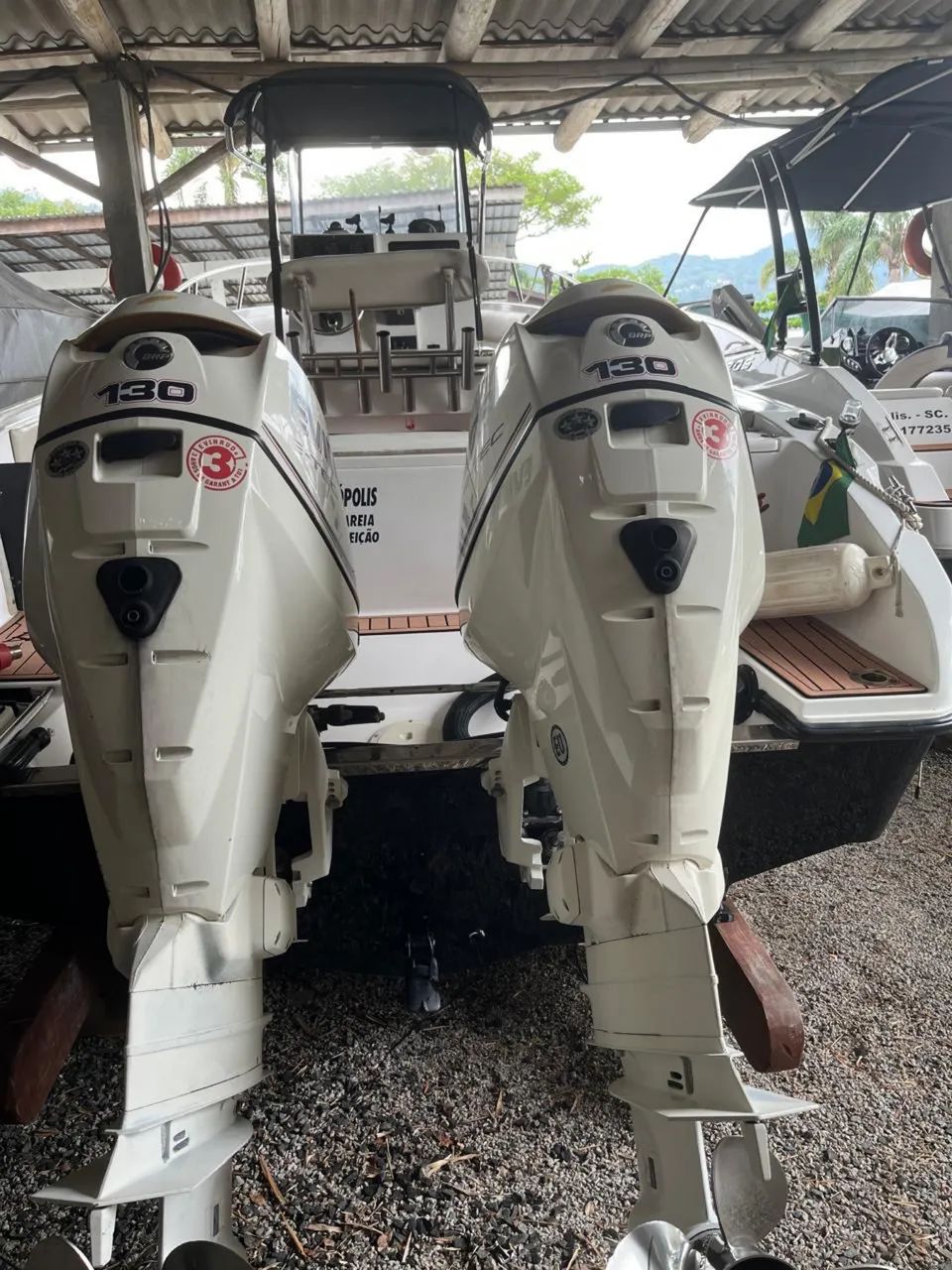 Parelha Evinrude etec 130hp 980 horas