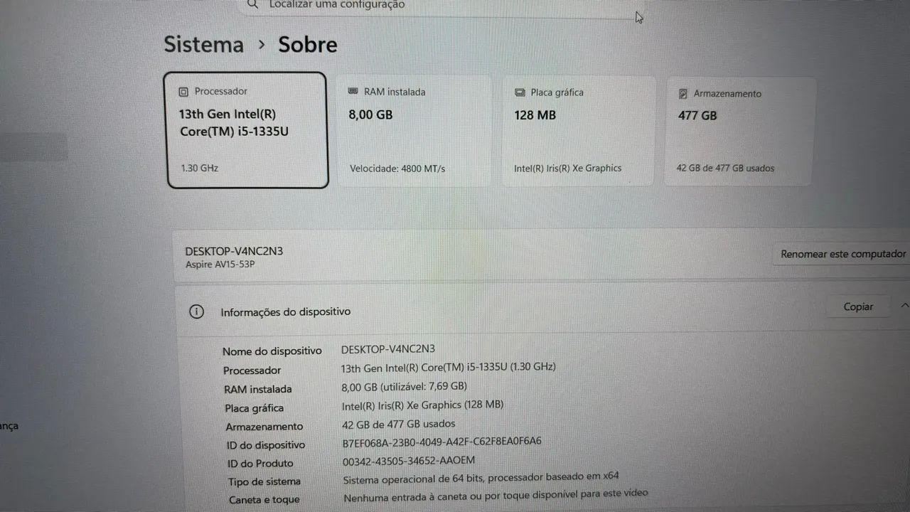 Notebook Acer Aspire i5 13ª VERO - Foto 5