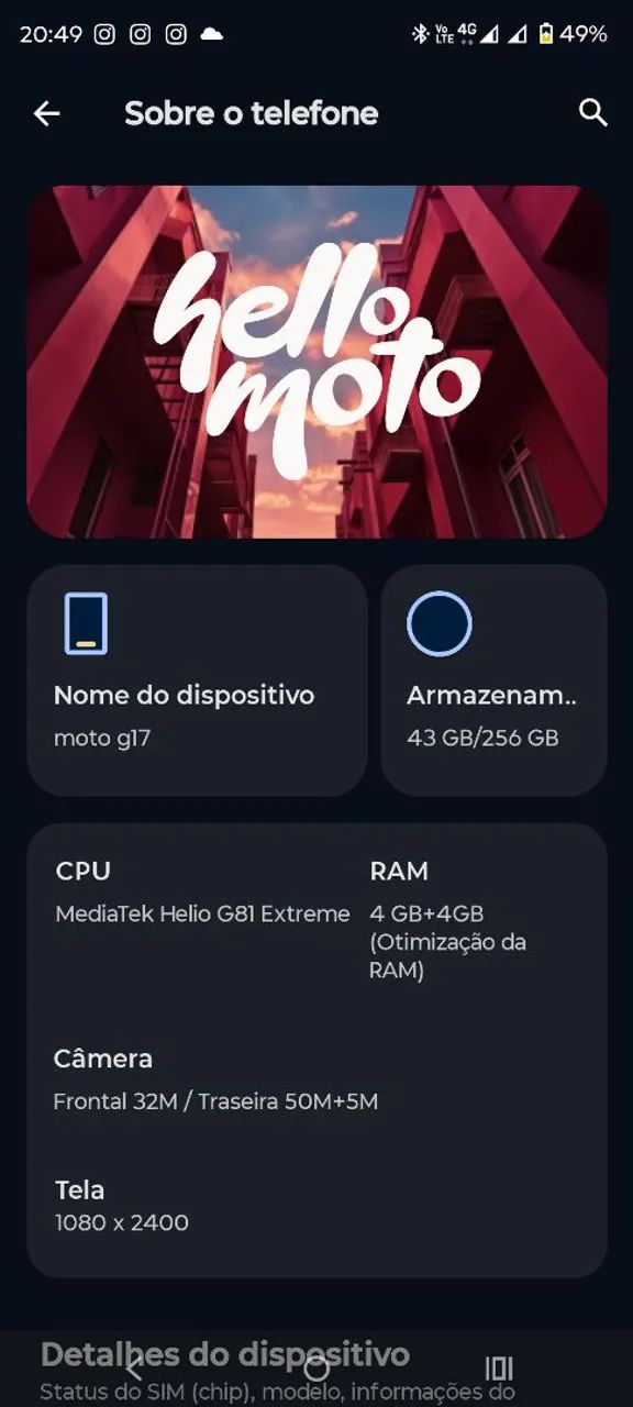 Moto G17 Vendo/Troco em iPhone 11 - Foto 3