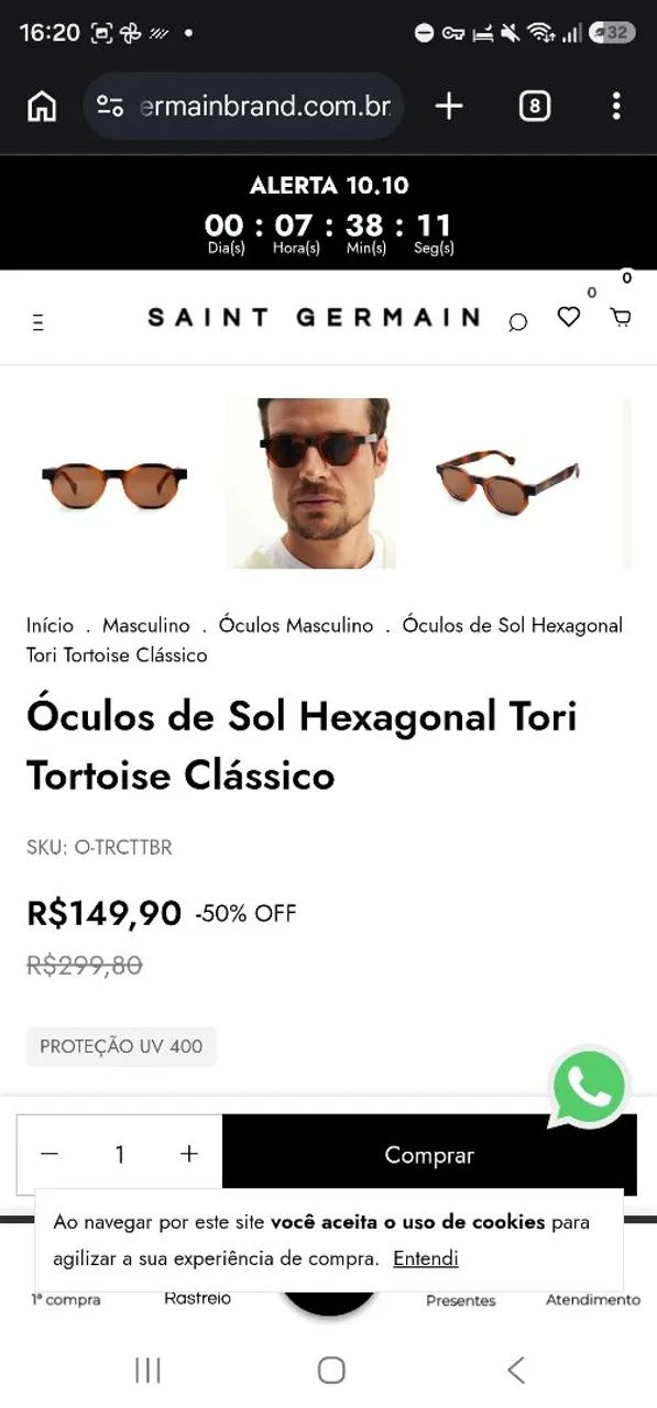 Oculos Saint Germain - Hexagonal - Foto 3