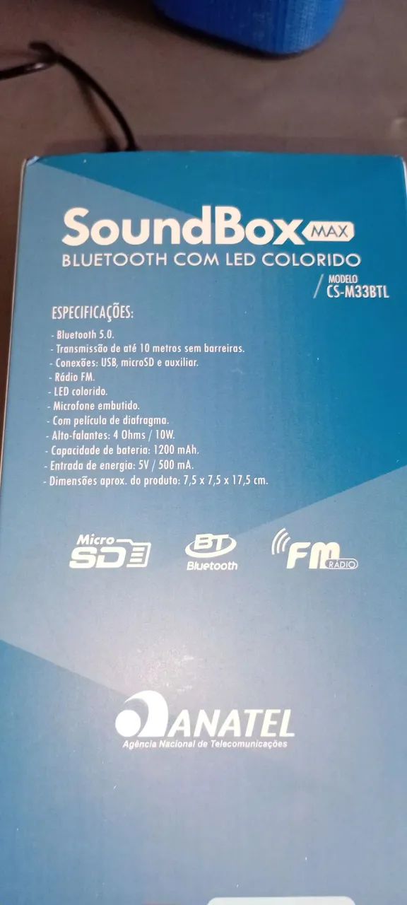 Caixa som exbom bluetooth 17,5cm - Foto 5