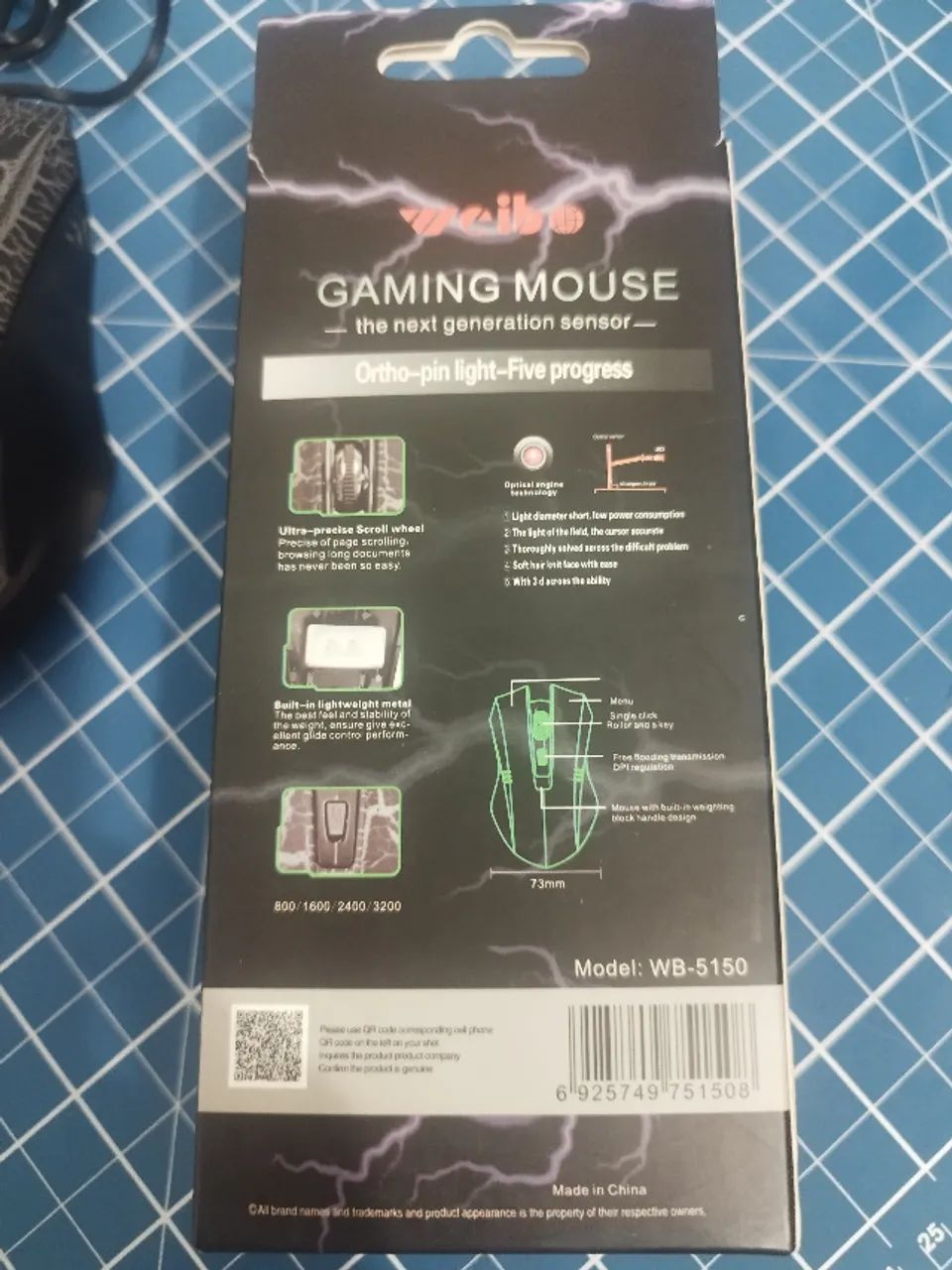 Mouse Gamer 3200Dpi Novo na caixa - Foto 2